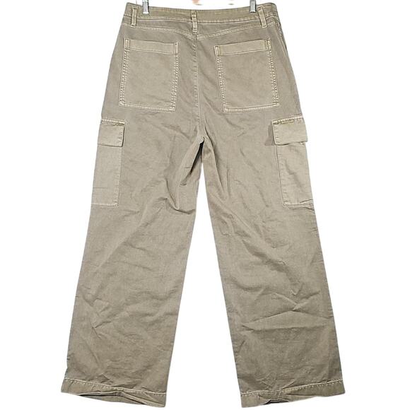 Gap Loose Khaki Cargo Pants Womens 10 Desert Cactus Baggy Y2K Style - Picture 3 of 6